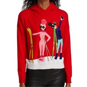 Alice+Olivia Oscar Embellished Hoodie Size XS
